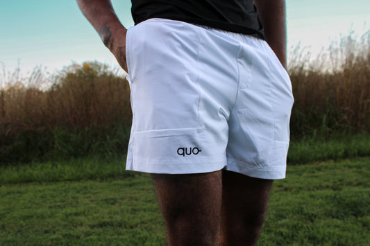 The Status Quo Advent 5” Athletic Shorts - Nova White